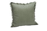 Pinstriped cushion cover with fringes 50 × 50 cm