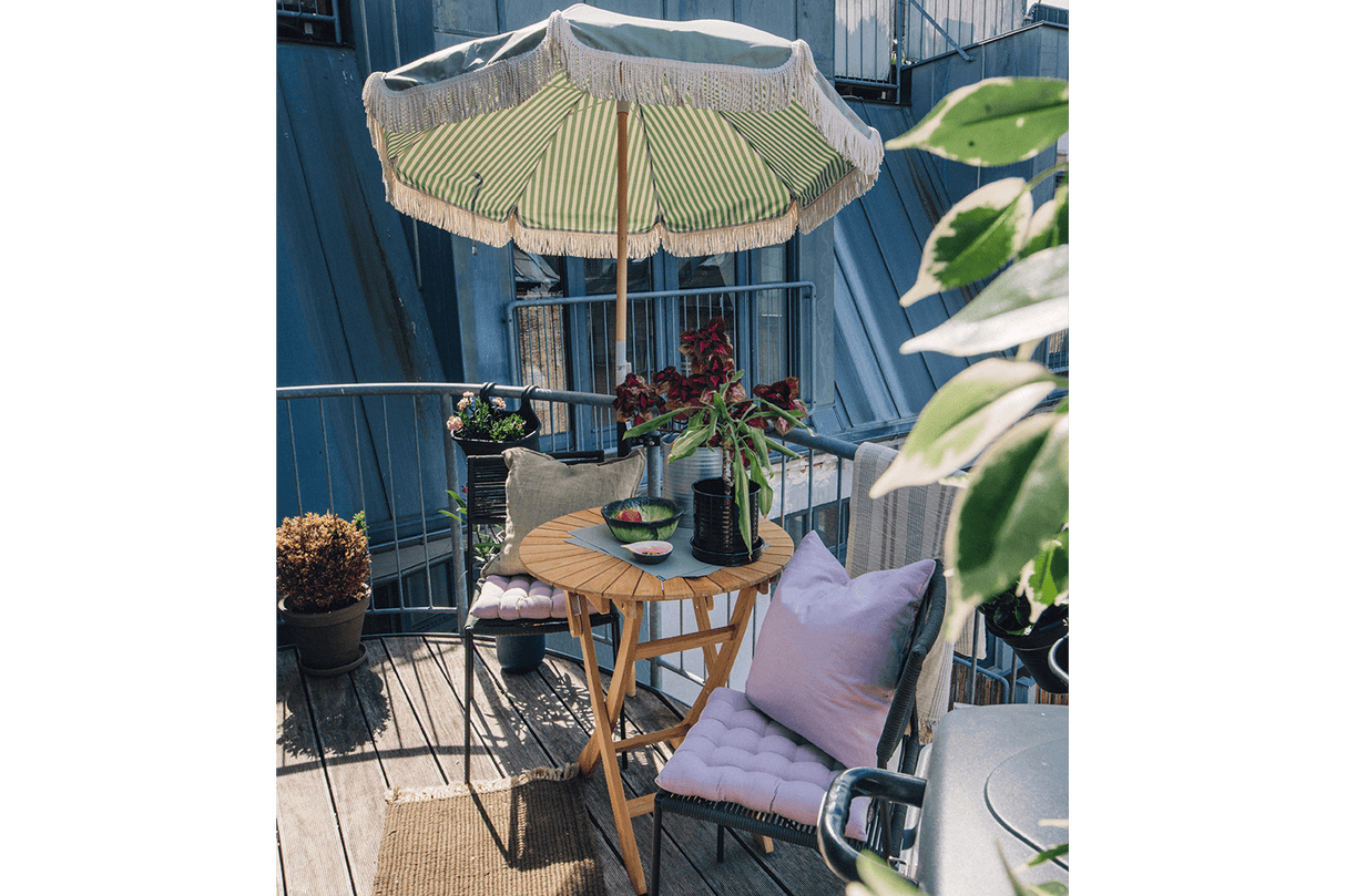 Rozette teak folding table Ø70 cm
