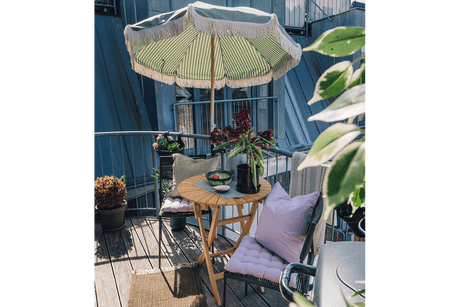 Rozette teak folding table Ø70 cm