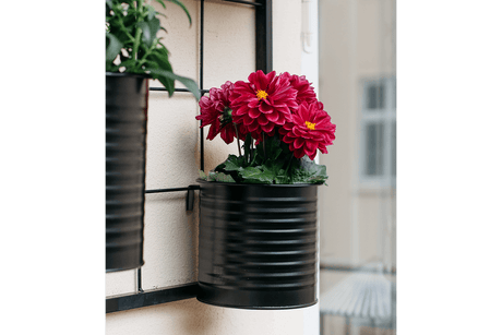 Rut Rillo black plant box for wall grid Ø14 / Ø17 cm