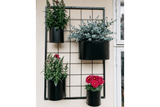 Rut Rillo black plant box for wall grid Ø14 / Ø17 cm
