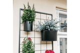 Rut black plant box for wall grid Ø14 / Ø17 cm