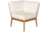 Sienna teak high back lounge sofa - corner