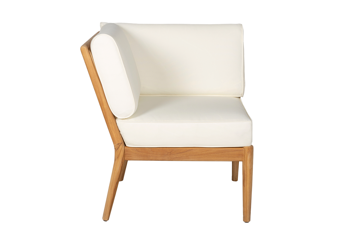 Sienna teak high back lounge sofa - corner