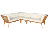 Sienna teak high back lounge sofa - right