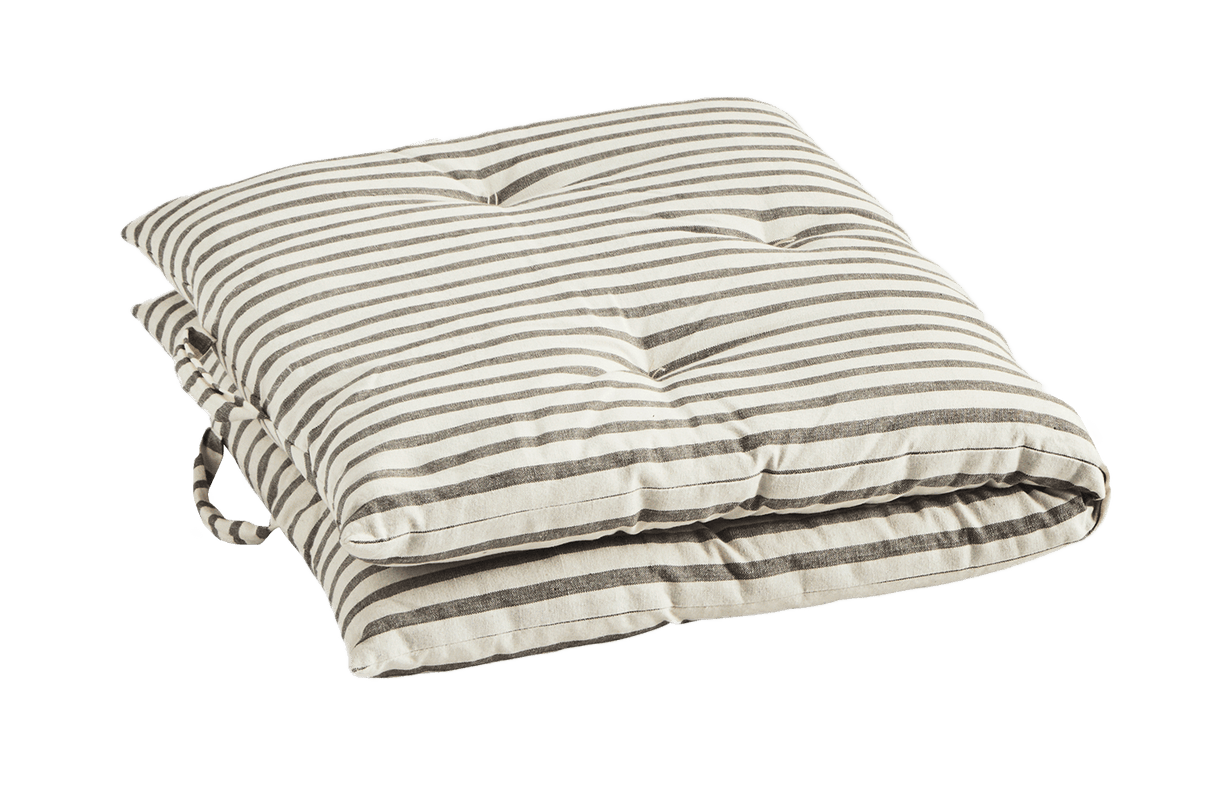 Striped offwhite grey mattress 60 x 100 cm