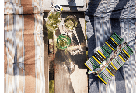 Striped mattress 60 x 100 cm