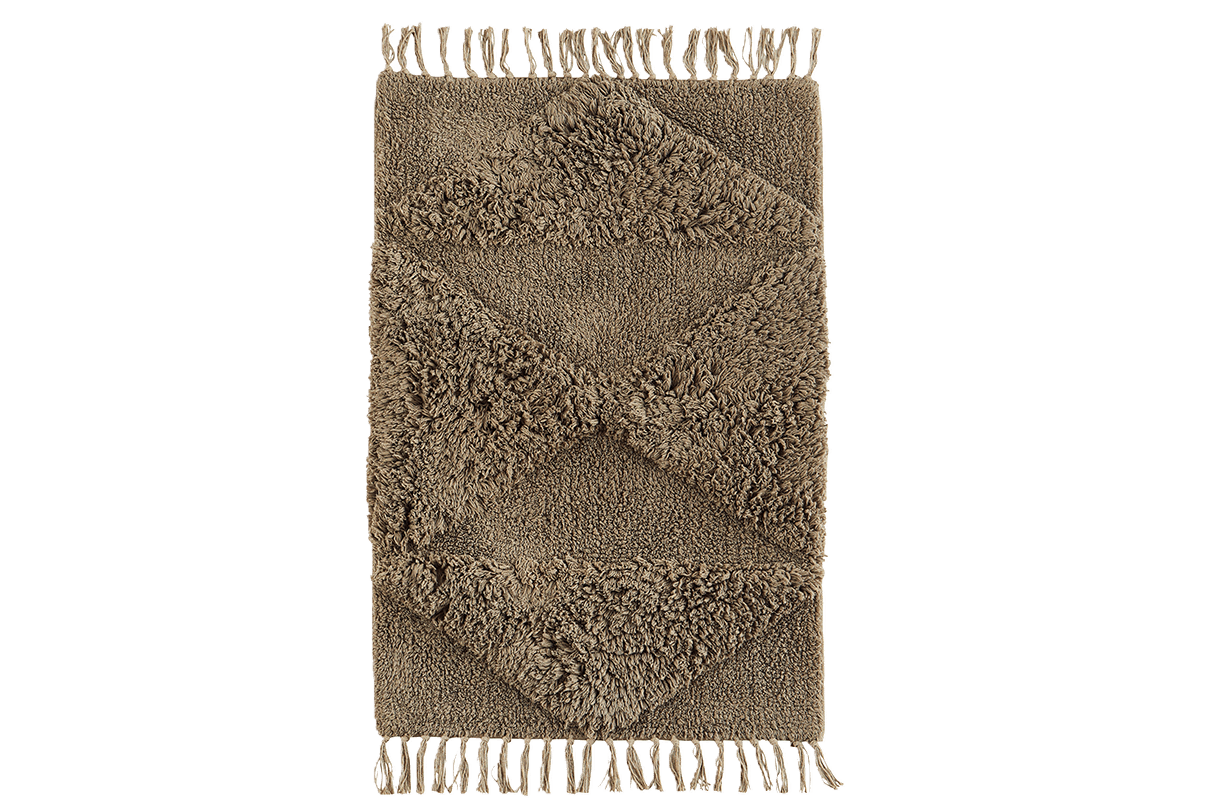 Tufted cotton bath mat 60x90 cm