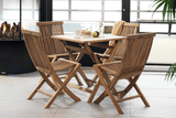 Turin teak folding table 70 x 70 cm