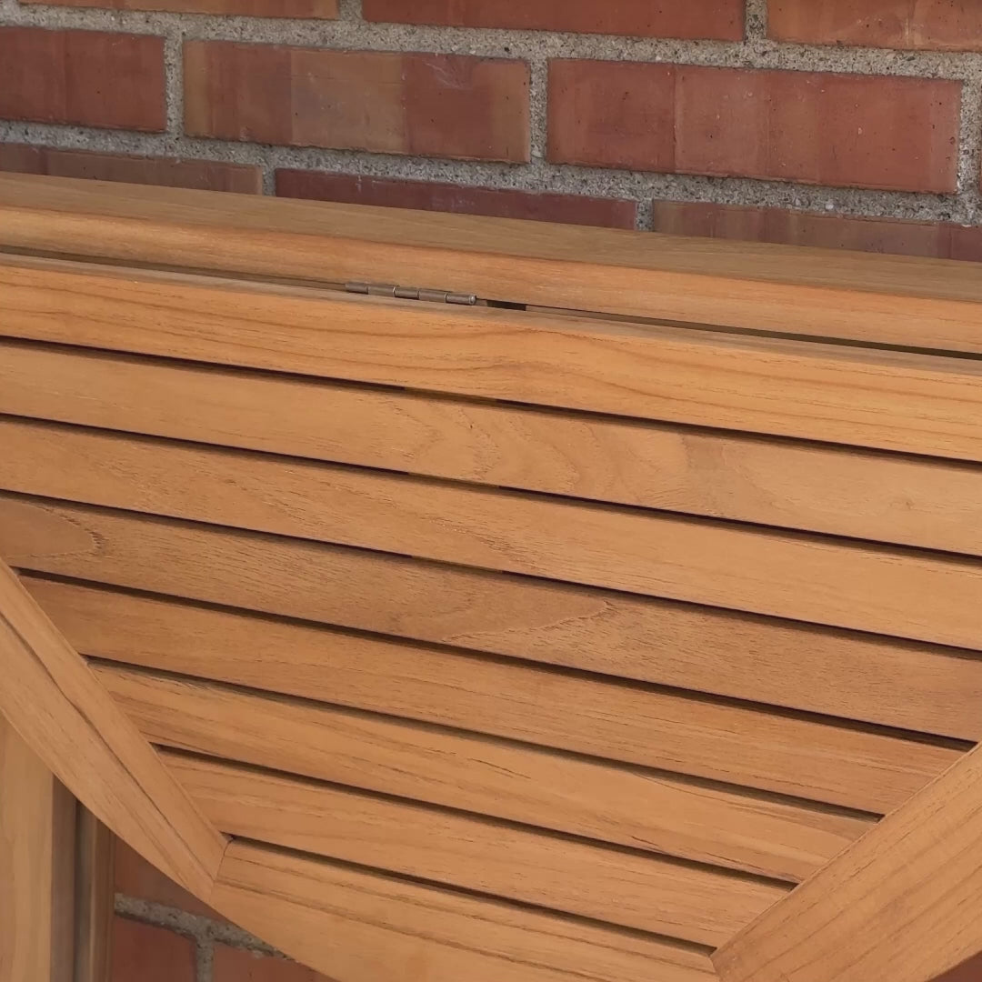 Clara teak gateleg table Ø80 cm