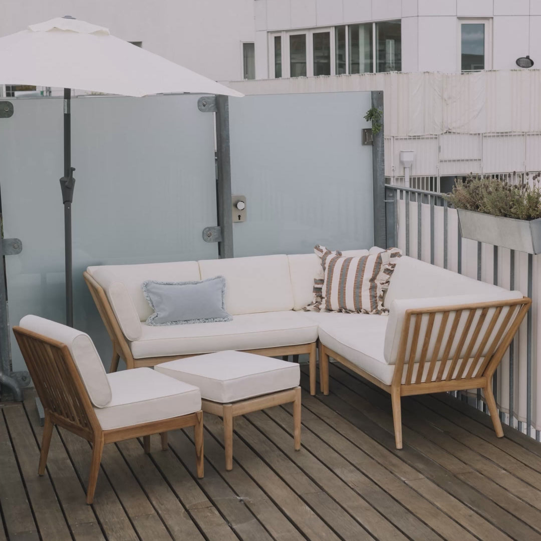 Sienna teak high back lounge sofa - middle