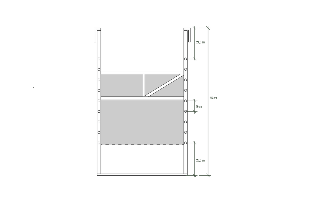 Emma hanging table 80 x 56 cm