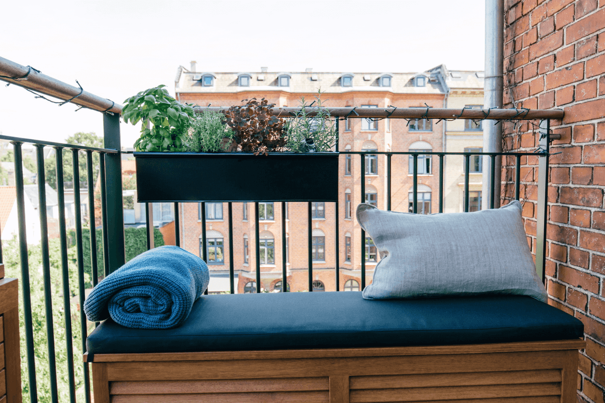 Esther black balcony flower box 40 / 60 / 80 cm