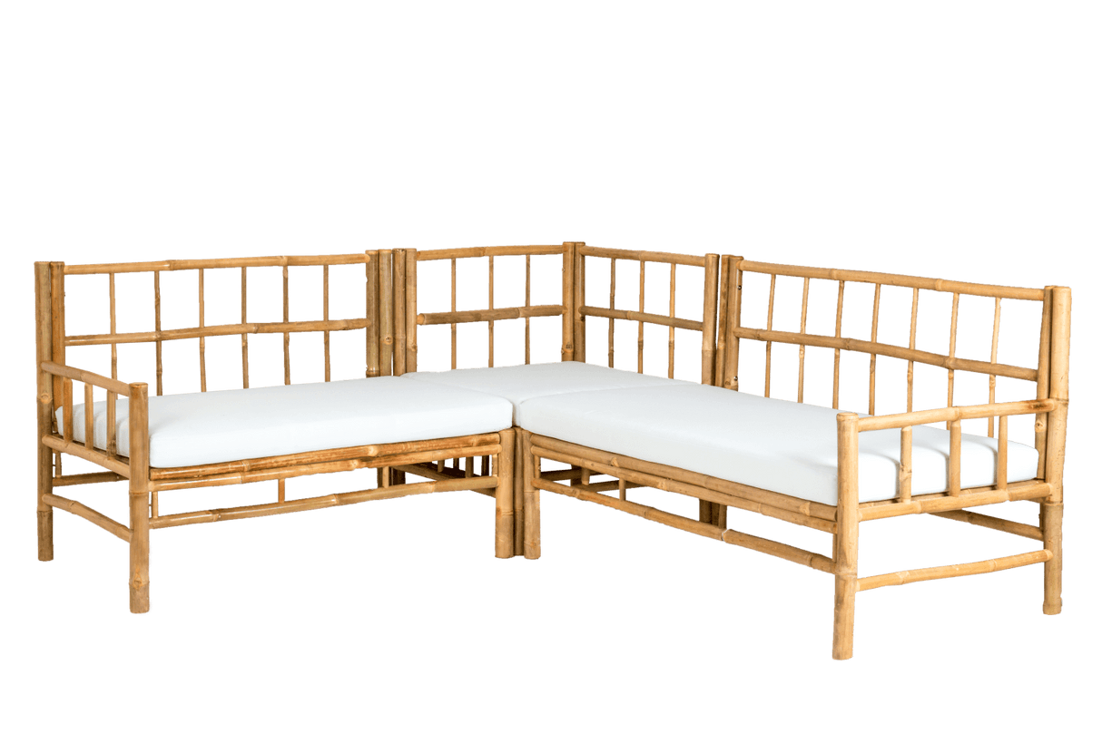 Beate bamboo lounge sofa - corner