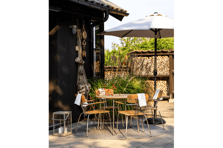 Cambre solid color parasol with tilt Ø200 cm