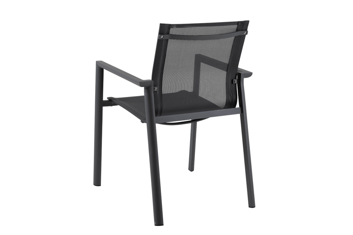 Delia stackable chair with armrest