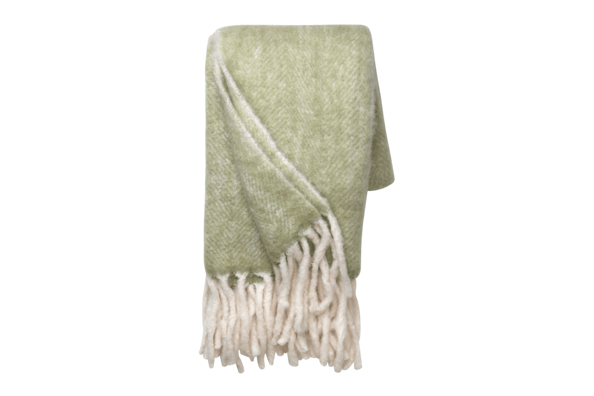 Mathea wool blanket with herringbone pattern