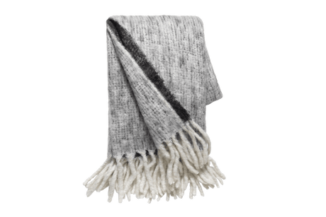 Mathea wool blanket with herringbone pattern