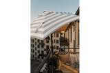 Frida stripe parasol with hoist and tilt Ø160 / Ø200 cm