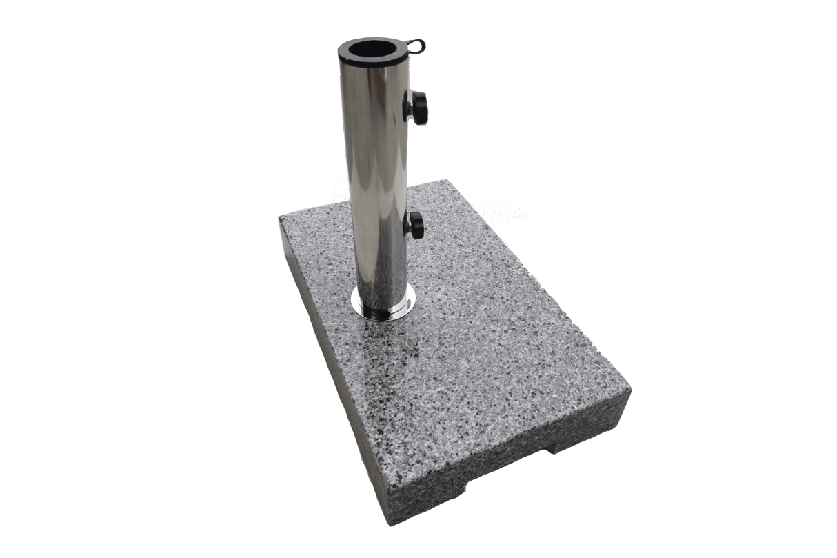 Hugo parasol base in light grey granite for several weight classes