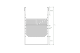 Ida metal hanging table 80 x 50 cm