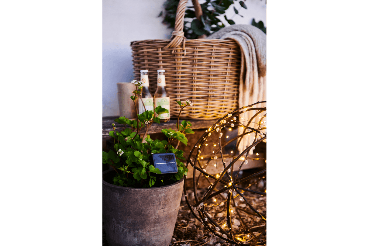 Knirke light chain solar cell panel 80 light bulbs