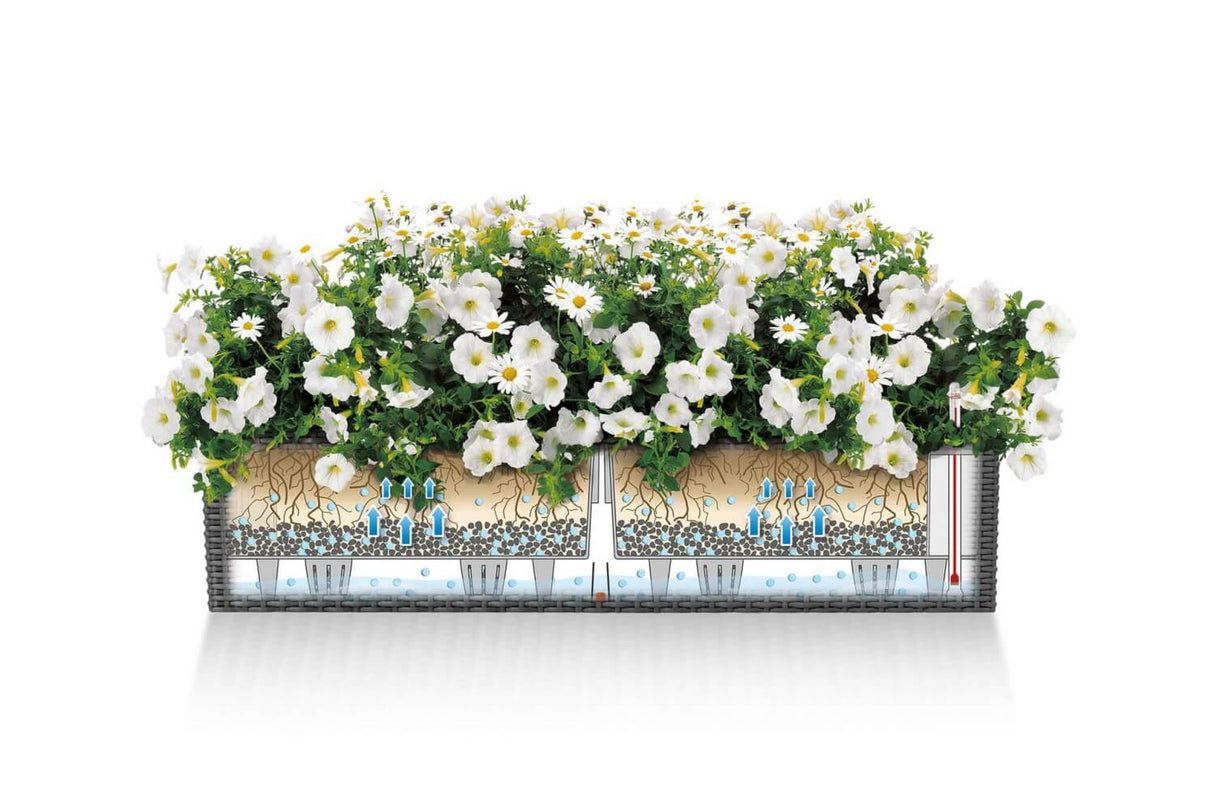 Cottage balcony flower box with self watering system 80 cm
