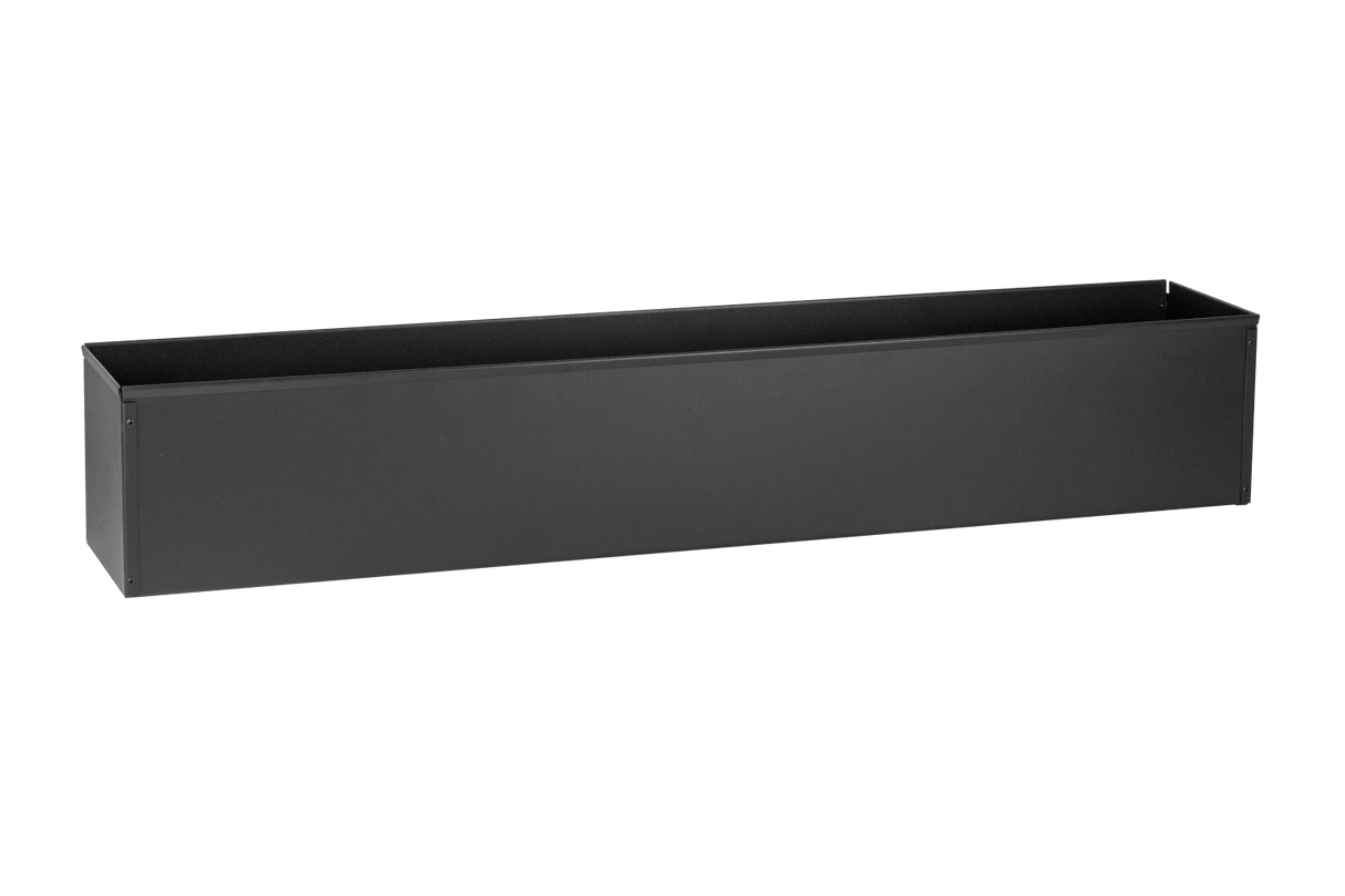 Liva black balcony flower box without brackets 60 / 80 / 100 cm