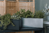 Liva black balcony flower box without brackets 60 / 80 / 100 cm