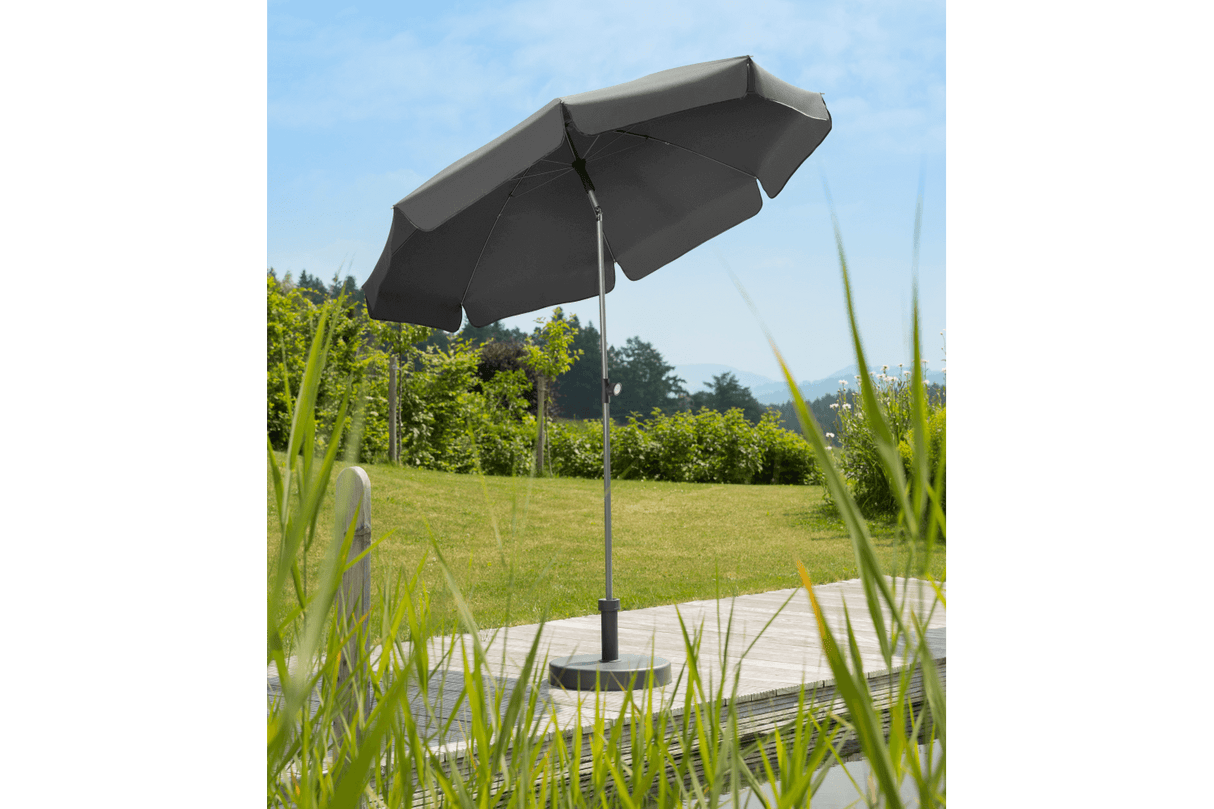 Locarno solid color parasol with tilt Ø200 cm