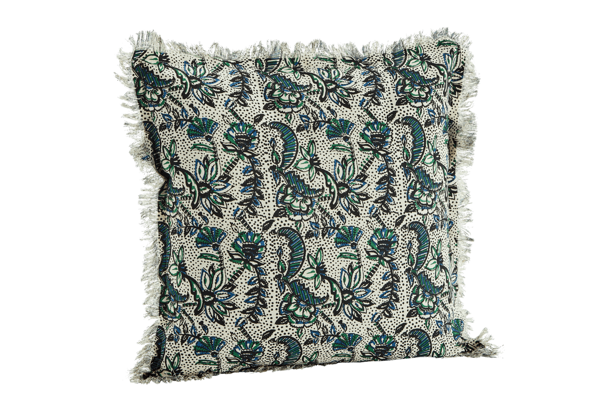 Pillowcase with pattern and frills 50 x 50 cm