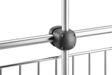 Maxi parasol bracket for round railings