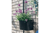 Ovalina Rillo black plant box for wall grid 30 x 17 cm