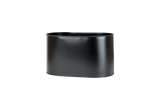 Ovalina black plant box for wall grid 30 x 17 cm