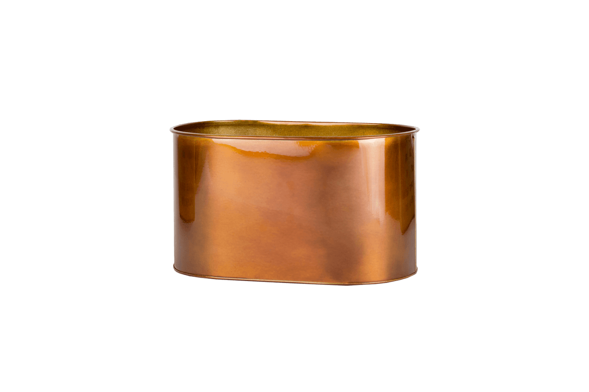 Ovalina copper plant box for wall grid 30 x 17 cm