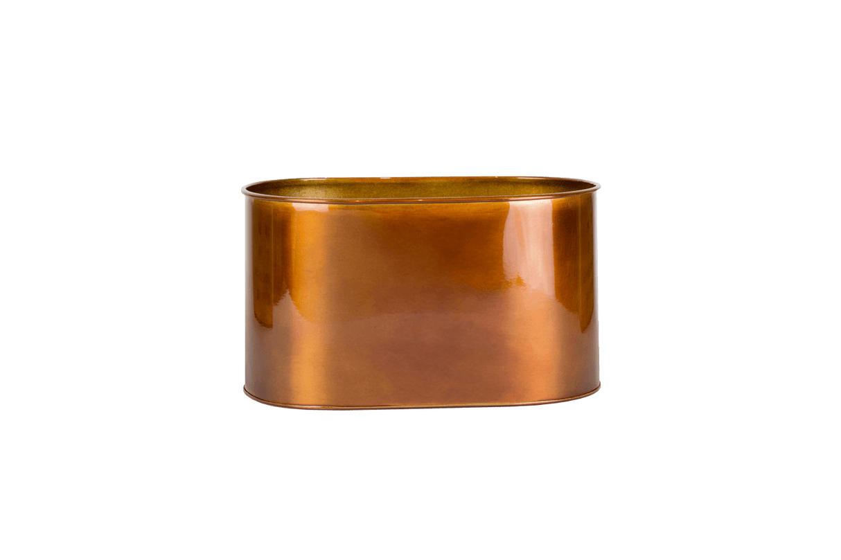 Ovalina copper plant box for wall grid 30 x 17 cm