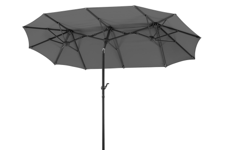 Salerno solid color parasol with hoist and tilt 300 x 150 cm