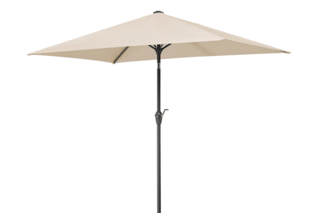 Bilbao solid color parasol with hoist and tilt 210 x 130 cm
