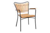 Teak chair with aluminum frame